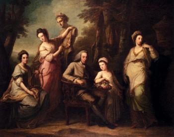 安傑利卡 考夫曼 Portrait Of Philip Tisdal With His Wife And Family
